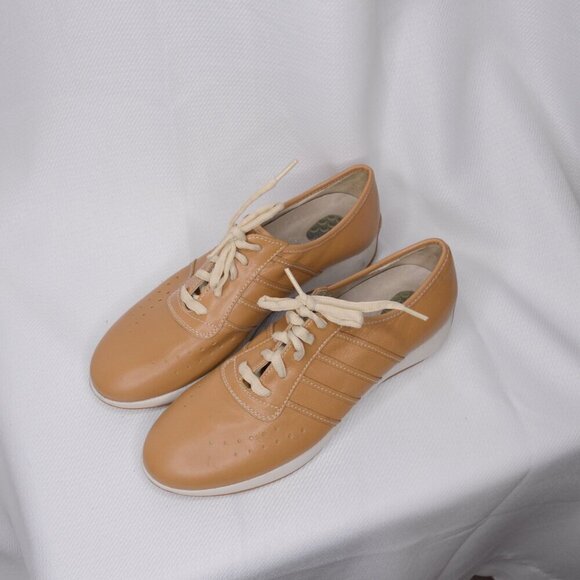 Stonefly Tan Leather Sneakers Sz 8 - Picture 6 of 8